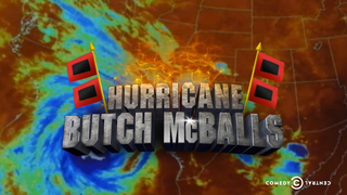 Colbert Solves Hurricane Gender Problem with 'Hurricane Butch McBalls'